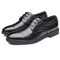 金猴（Jinho）新款时尚舒适 头层牛皮商务休闲皮鞋 系带日常男士皮鞋Q25098A 黑色 43码