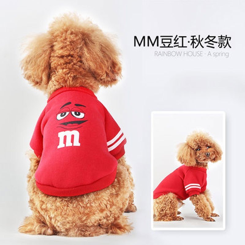 宠物小狗狗衣服泰迪秋冬装猫咪比熊小型犬雪纳瑞吉娃娃幼犬秋装多色多款多功能宠物用品宠物服饰及_1 MM豆-红