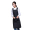 围裙韩版餐厅酒店工作服可爱时尚服务员厨房围腰围裙定制LOGO H款枣红色围裙加宽型