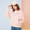 美特斯邦威2018春装新品开衫卫衣女连帽可爱卡通运动外套韩版潮X60347910963_1 160/84A 粉色