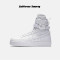 NikeSFAF1男子AirForce1纯白高帮休闲板鞋903270-100 白/白 44
