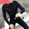 酒店KTV夜场少爷服装夏季酒吧短袖衬衫男服务生工作制服潮_2 M 白色109-H207