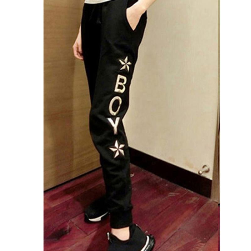 18款式潮牌boymosch秋冬哈伦裤运动裤卫裤垮裤长裤男女加绒情侣休闲裤_9 S A11绣花裤