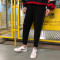 18款式2018春季新款休闲裤子男学生韩版加绒加厚潮流百搭宽松修身小脚裤 2XL 灰色