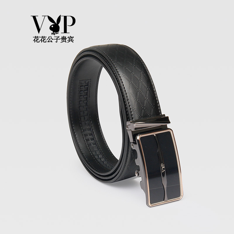 花花公子贵宾商务休闲腰带 六种款式任你挑选 115cm 黑色vpd613587