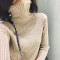 18款式针织打底衫女内搭秋冬中长款修身显瘦包臀毛衣裙高领紧身连衣裙 均码 灰色