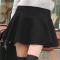 18款式秋冬款韩版高腰半身裙蓬蓬裙学生百褶A字伞裙子冬天职业短裙冬裙_6 L 酒红色