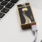 jobon中邦防风打火机充电 创意USB双电弧打火机金属电子点烟器