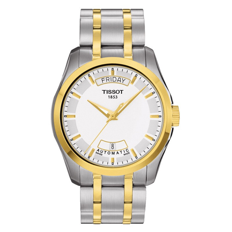 天梭(TISSOT)库图系列自动机械时尚商务休闲简约钢带男士手表T035.407.22.011.00 T035.407.22.011.00