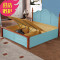 地中海双人床1.8米美式乡村实木床1.5m高箱床田园床卧室成套家具DF #FFFFAA