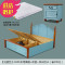 地中海双人床1.8米美式乡村实木床1.5m高箱床田园床卧室成套家具DF #FFAAFF