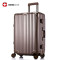 SWISSGEAR瑞士军刀商务拉杆箱万向轮旅行箱行李箱登机箱包包邮 26寸2018新品 【铝框】棕色