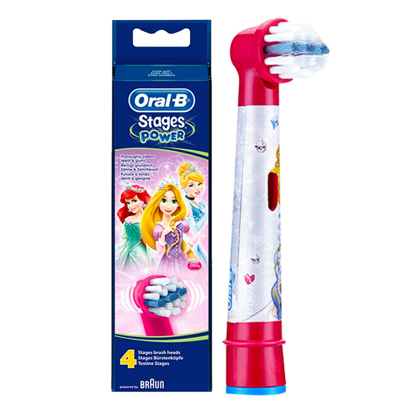 欧乐B（Oral-B） 博朗欧乐B/oral-b儿童电动牙刷刷头EB10汽车人/公主/米奇刷头4只装