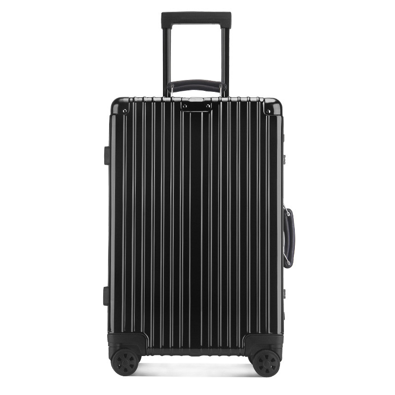 OSDY新品复古皮把手铝框拉杆箱20寸便携登机箱A-8174 黑色 20
