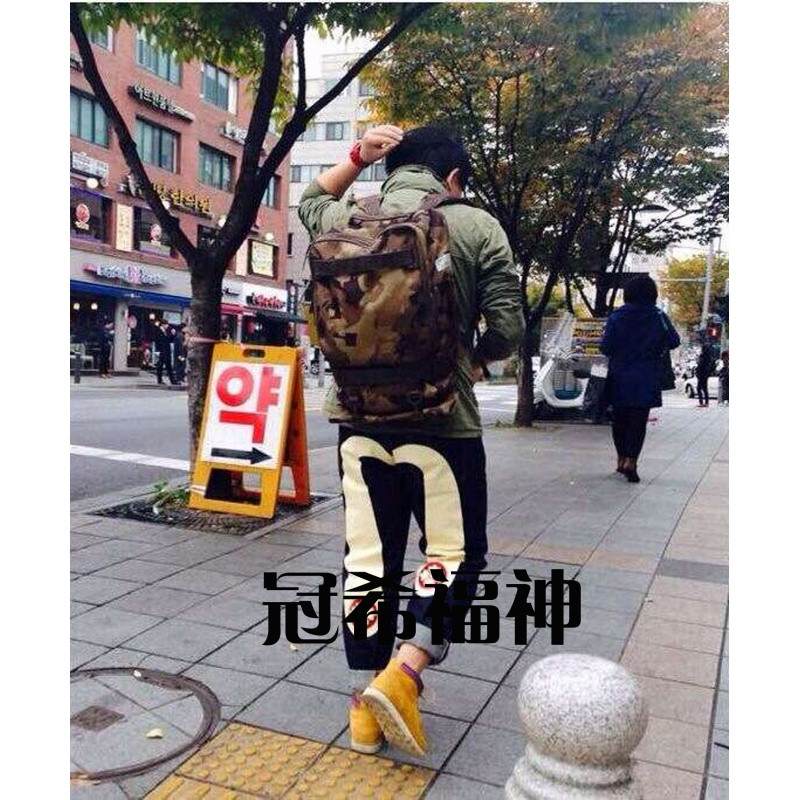 18款式原浆牛仔裤男歌伎老虎道乐大白鬼头印花修身直筒裤子潮_4 33 6111大白