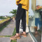 18款式文艺男女店春季牛仔裤男士裤子修身直筒韩版潮流九分裤黑色小脚裤 2XL 蓝色（年后发货）