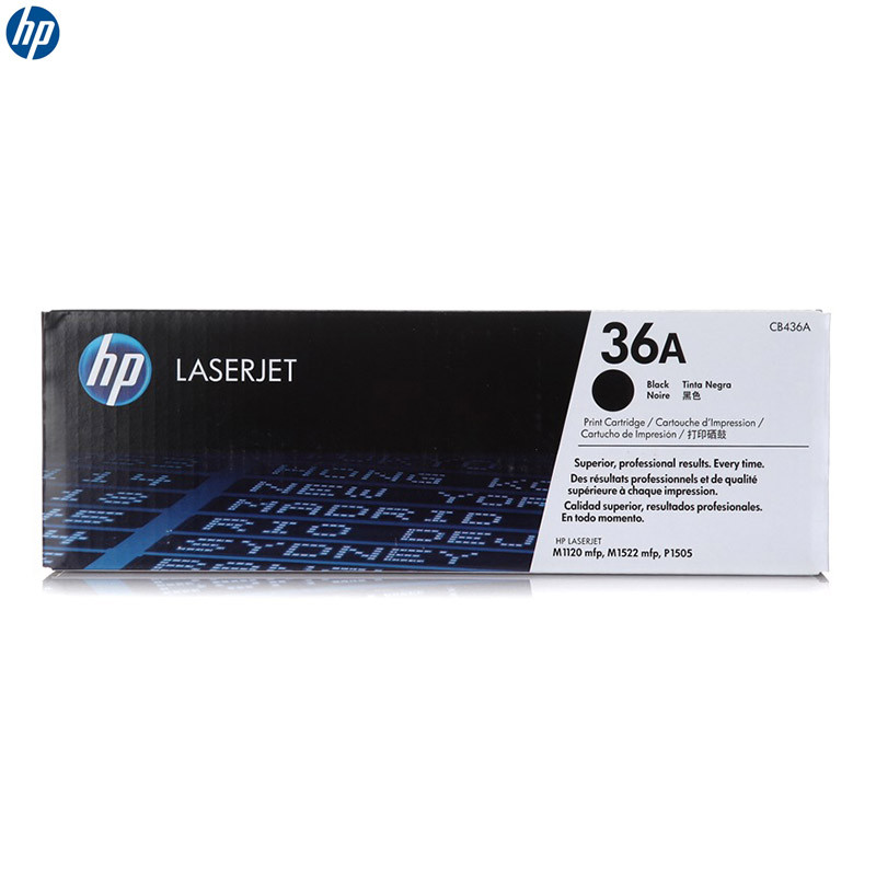 惠普（hp）CB436A 36A 黑色激光打印硒鼓适用P1505/P1505n/M1120/M1522等系列机器 黑色