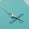 Tiffany&Co.蒂芙尼项链Blue琺瑯面迷你心形钥匙吊坠项链七夕礼 预付定金