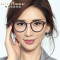 海伦凯勒2017年新款近视眼镜女 情侣眼镜框 复古圆框H9181 优雅女人 配1.61防蓝光镜片（600度以内）