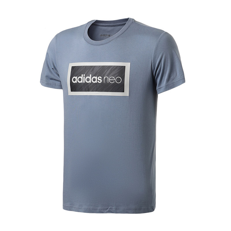 adidas阿迪达斯NEO男子短袖T恤2018新款休闲运动服CV6887 S CV6887蓝