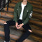 18款式秋季宽松牛仔外套男韩版潮流个性嘻哈白色牛仔衣褂学生帅气夹克男 L R字夹克黑色