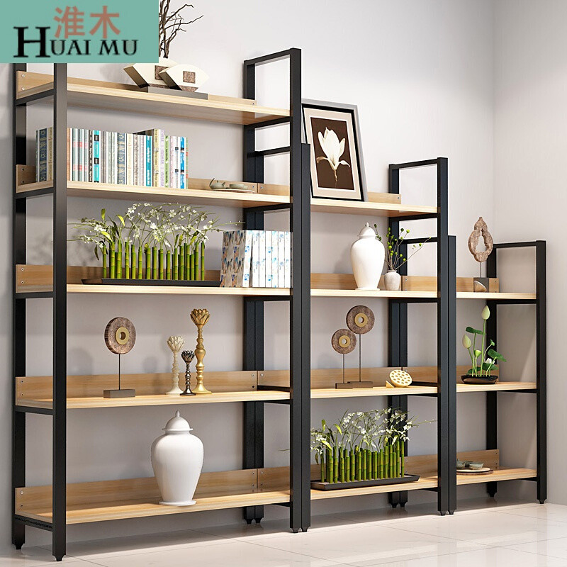 淮木（HUAIMU）货架货柜展示架商品仓储家用置物架精品化妆品展示柜带_1 长80三层不含柜