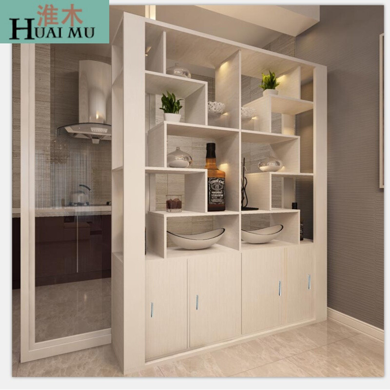 淮木（HUAIMU）客厅隔断柜子双面厅柜玄关柜现代简约间厅柜酒柜大容量A款高240*宽22 A款高180*宽160*深35