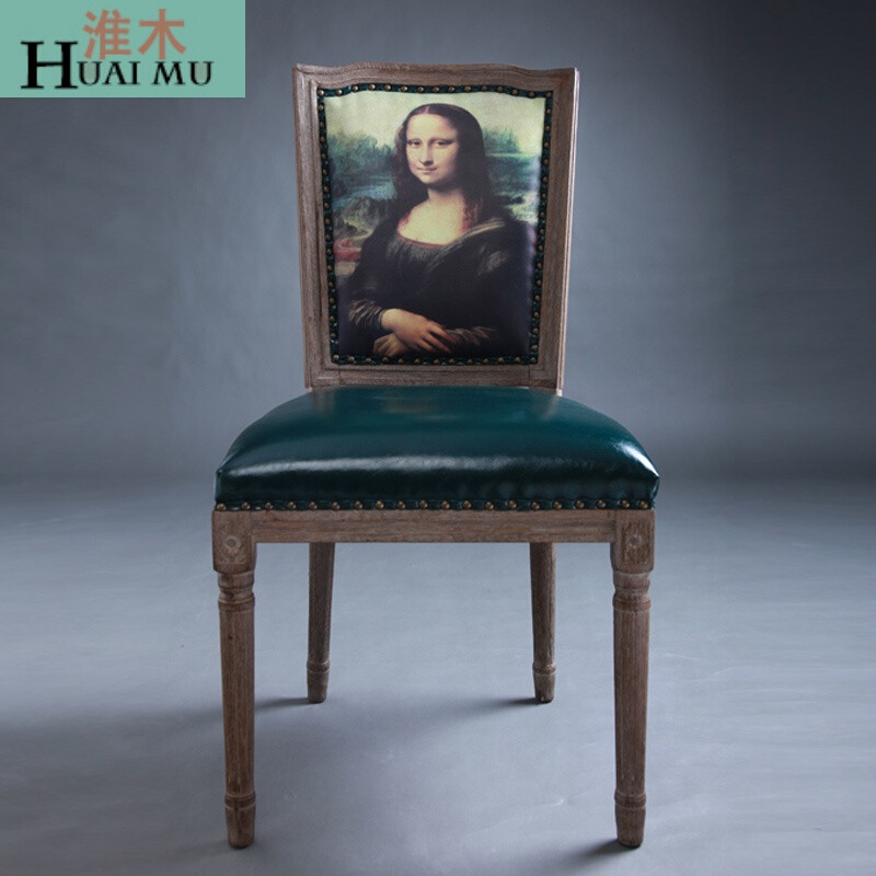 淮木（HUAIMU）实木餐椅无扶手椅复古酒店椅欧式餐桌椅椅子无扶手咖啡厅椅子 08