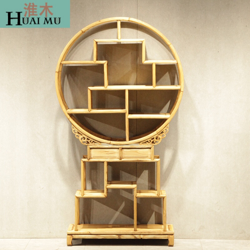 淮木（HUAIMU）衣架挂包架鞋子架包架货架落地陈列中岛靠墙架子复古灰A033 红咖啡A033