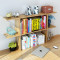 简易书架现代简约桌面置物架桌上小书架办公桌创意收纳架D005 60cm黄木纹