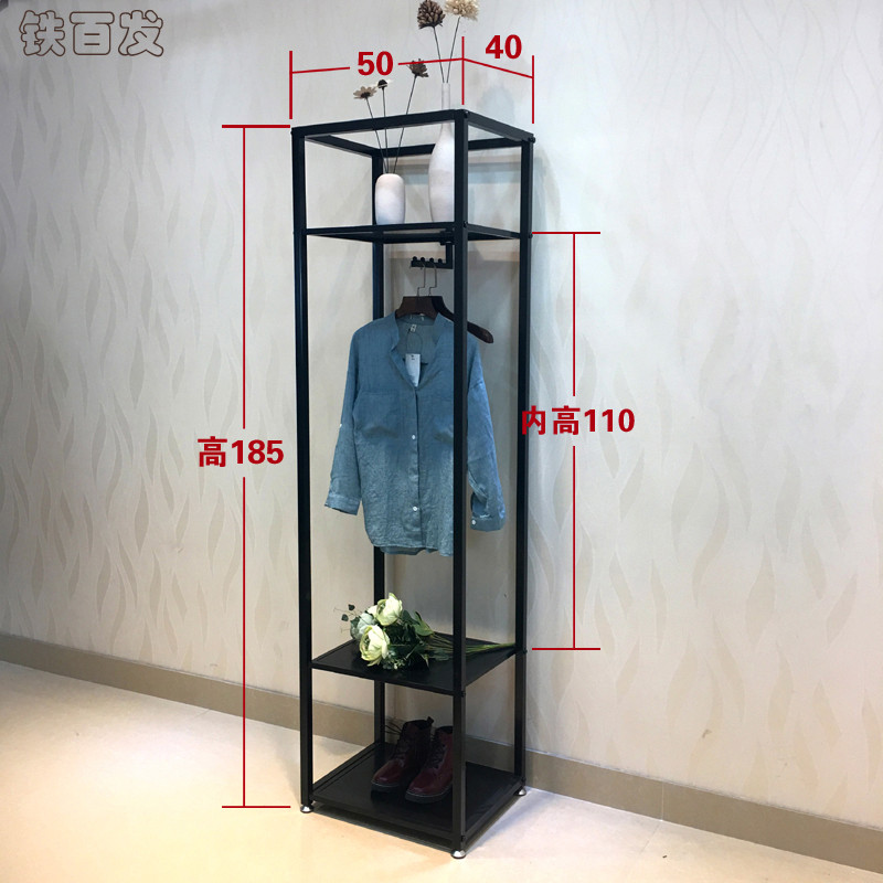 服装店展示架落地式服装架女装店中岛架复古男装货架挂衣服的架子_7 【正挂】高185厘米