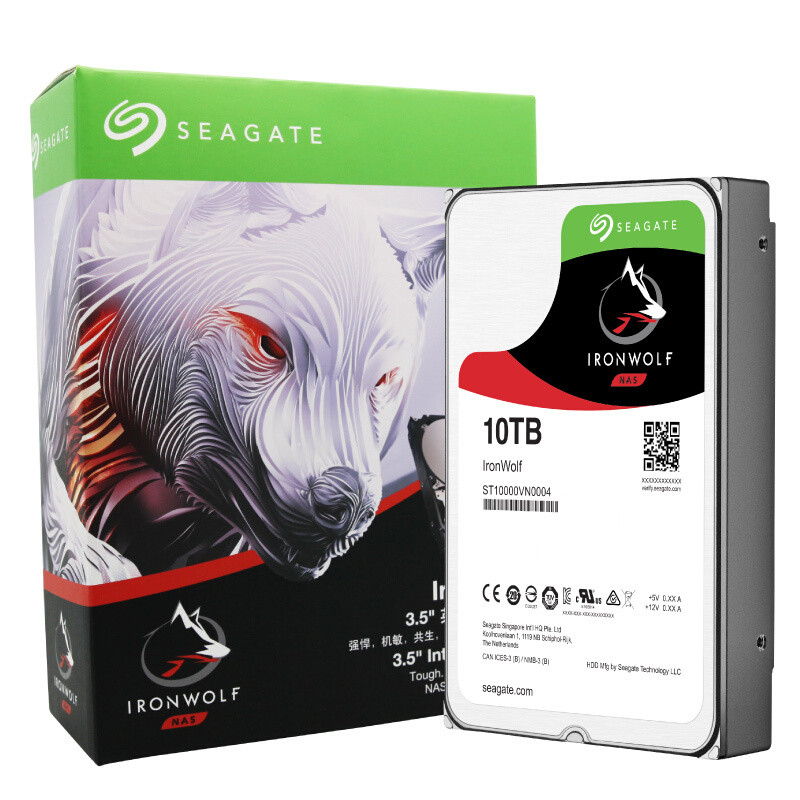 希捷（SEAGATE） 酷狼 10TB ST10000VN0004 网络NAS 机械硬盘