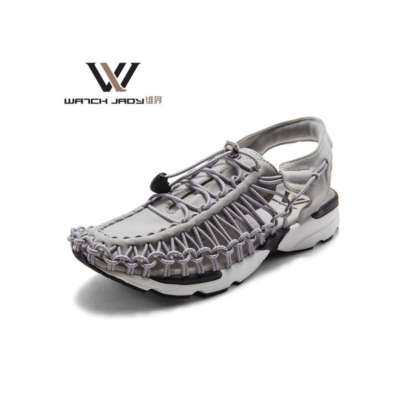 维界艺术编织 厚底凉鞋 44 灰色