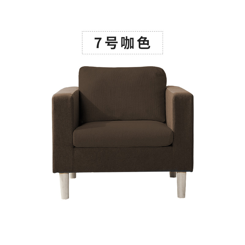 现代简约布艺沙发小户型双三人沙发组合卧室简易两人懒人小沙发_6 定制：咖色【单人】【15天发货】