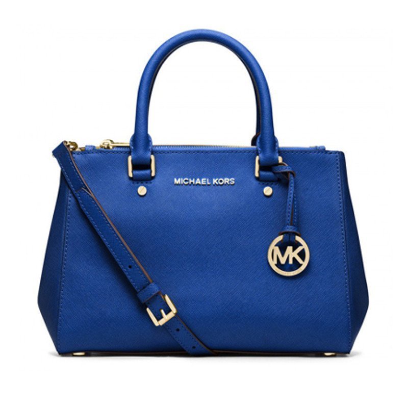 迈克·科尔斯(MichaelKors) MK 女包 十字纹杀手包小号女士单肩包手提包斜挎包30F4GSUS5L 蓝色
