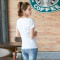 嗨！Girl2018夏季韩版短袖T恤女印花圆领打底衫T恤潮 XXXL 白色