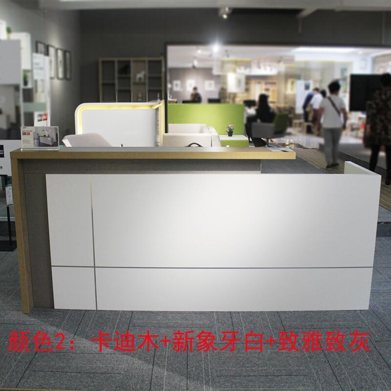 淮木公司前台接待台迎宾台收银台吧台柜台简约现公桌_5 1.8*0.6左