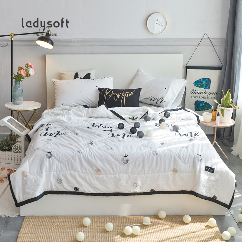 ladysoft家居 春夏印花水洗夏凉被 200*230cm 200×230cm 女神范