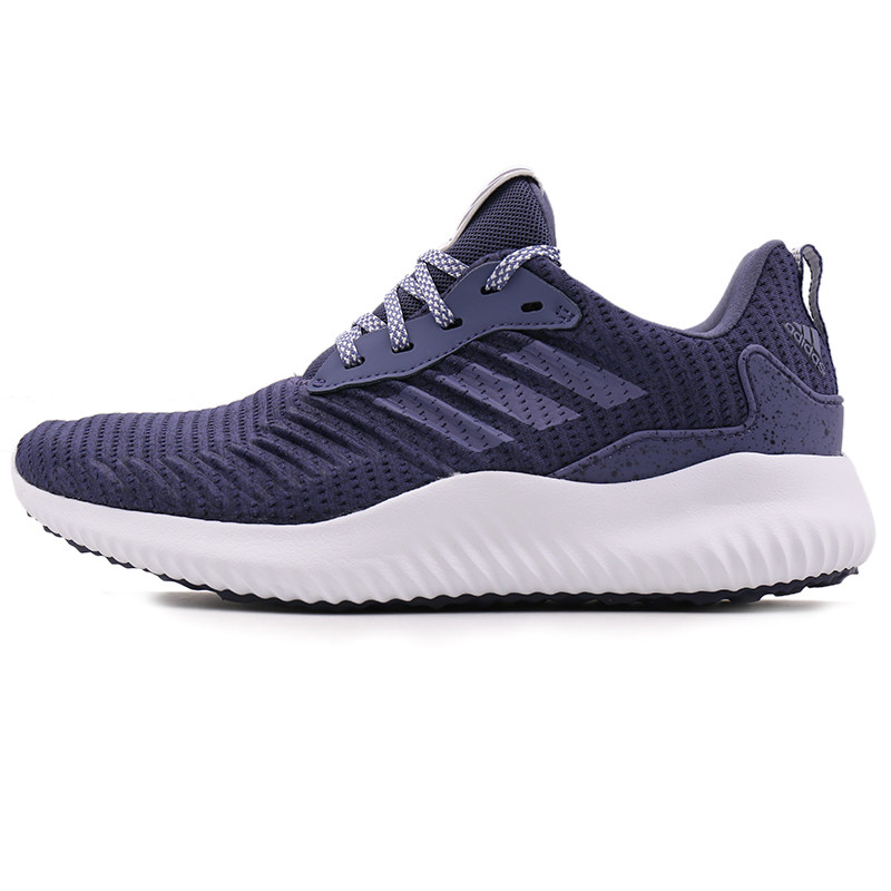Adidas/阿迪达斯女鞋2017年新款缓震透气运动休闲跑步鞋BW0266 影迹蓝/超群紫/亮白 36.5
