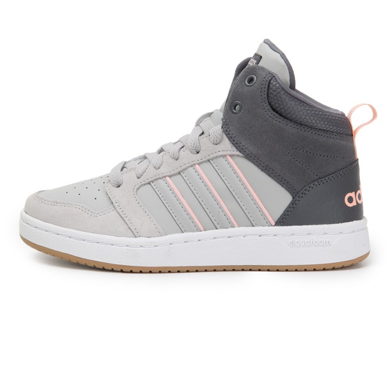 ADIDAS阿迪达斯季新款女子保暖舒适耐磨高帮休闲鞋BC0010 五度灰/二度灰/冰晶粉 36.5