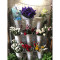 大号塑料桶花架花桶架鲜花桶花器鲜花架花店花架婚庆用品_7 一层4个3层（白色）