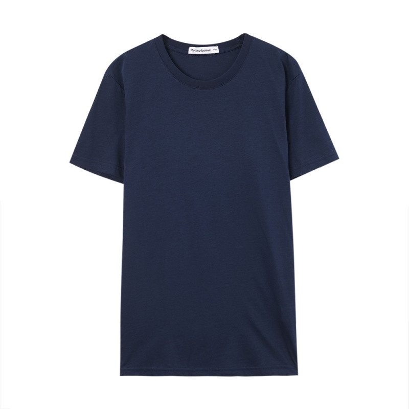 美特斯邦威短袖T恤男装新款纯棉恤726117 185/104B/XXL 夜黑蓝