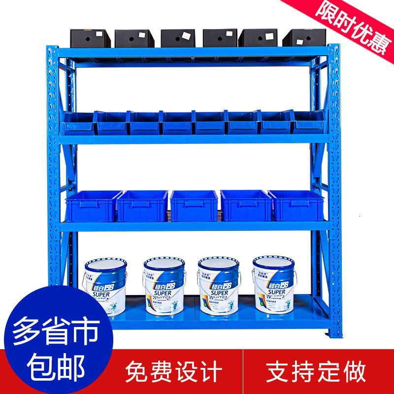 淮木抗压货架耐用小巧超市货架玩具店陈列架库房美甲店母婴防变形服_0 轻120*40*200主架4层