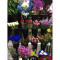 大号花店多层花架花店货架铁艺花架鲜花货架花店花桶展示架_8 一层三个3层单架子不含桶