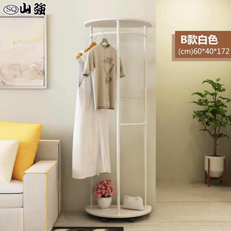 衣架落地挂衣架卧室创意衣服架子欧式客厅多功能转角衣帽架_6 B款白色