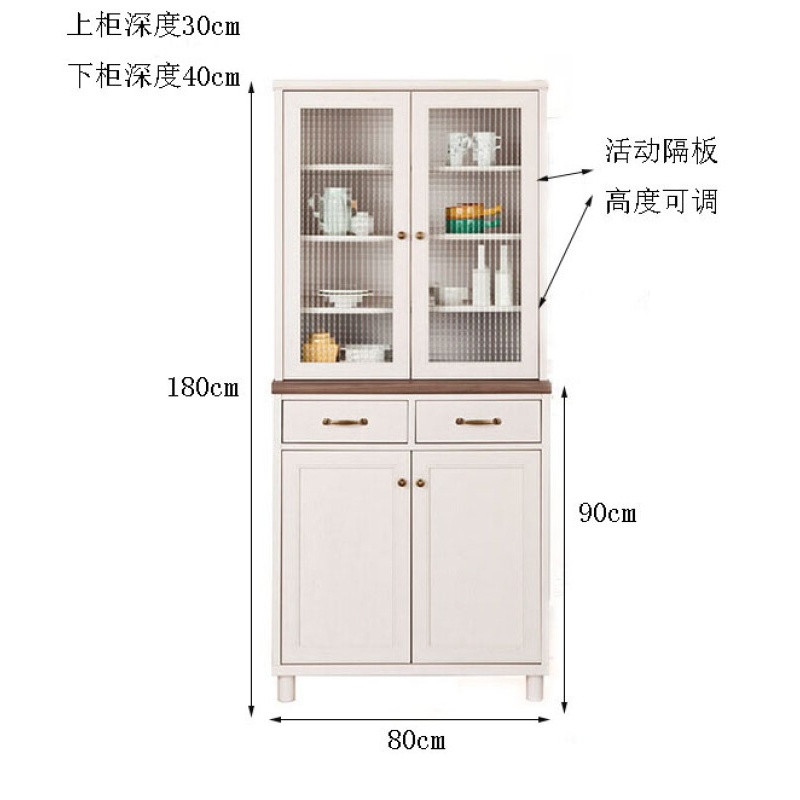淮木日式餐边柜酒柜碗柜茶水柜实木厨房收纳柜储物柜微波炉柜现代简约K-105HOP整装-包邮 K-800H整装-包邮上楼(预定）100%全实木