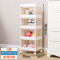 蔬菜置物架厨房收纳架可移动落地多层家用塑料水果蔬菜架子_5 【优惠款】滑轮收纳架5层9108-3