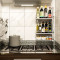 厨房置物架调料架调味省空间壁挂多层旋转佐料架子用品用具小百货_6 三层旋转调料架304不锈钢打孔2套3层打孔
