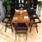 新款创意美式复古铁艺餐桌工业风格长方桌子实木家具大工作台办公会议桌 180*80*75松木8公分