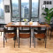 新款创意美式复古铁艺餐桌工业风格长方桌子实木家具大工作台办公会议桌 160*70*75松木5公分